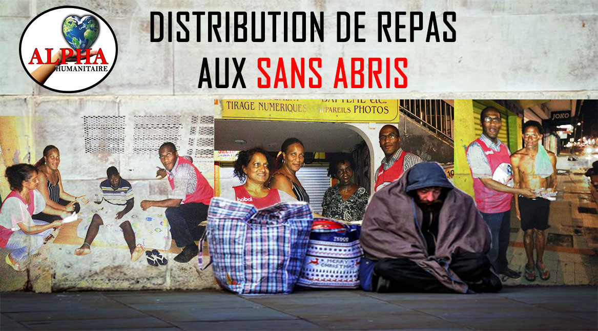 Distribution de repas aux sans abris